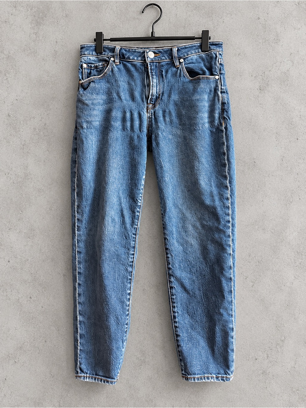 Quince Comfort Stretch Mid Rise Slim Boyfriend Jeans Size 29 Dark Wash Tencel